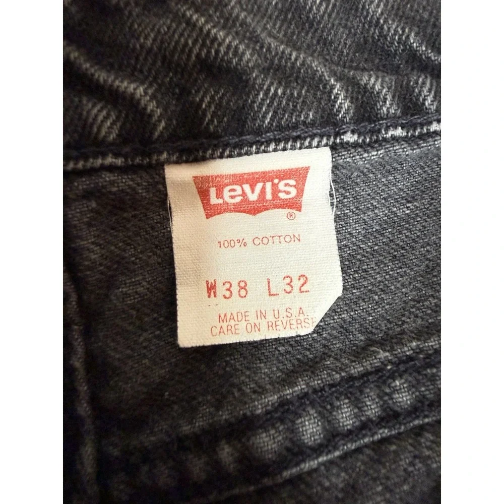 Vintage Levi's 560 Jeans 38x32 Black Loose Tapered Made in USA 90's 1993 Fading